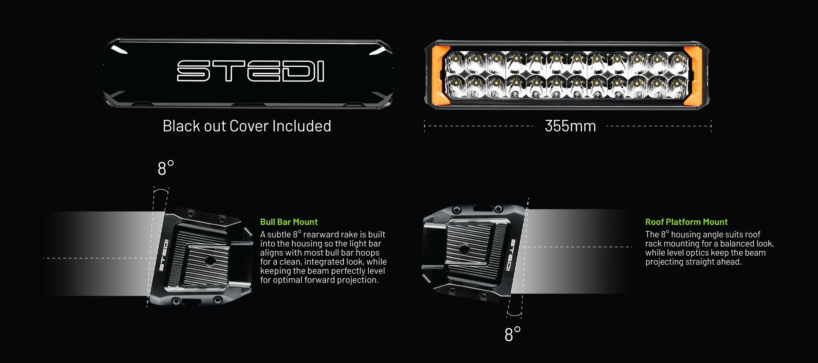 STEDI Sport Plus Double Row 14 inch 24 LED Light Bar